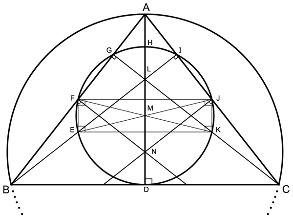 Nine-Point Circle and a Circum-Circle